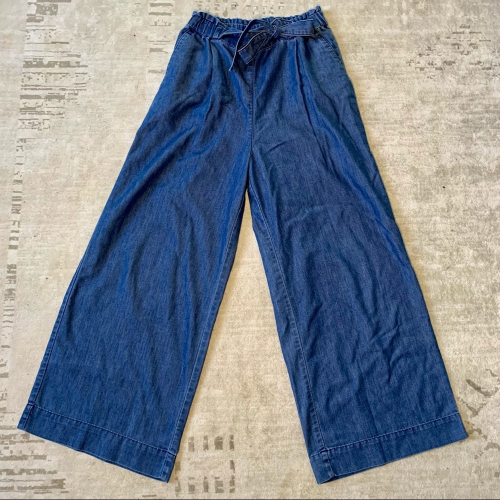 H&M Chambray High Waisted Pants - 2